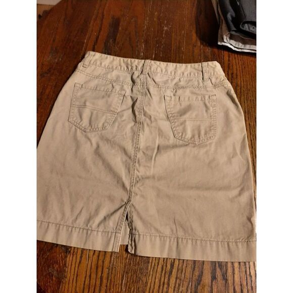 Good Used Condition Women's Size 6 Khaki Tan Merona Mini Midi Skirt - Picture 3 of 3